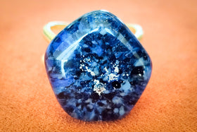 chunky blue cremation ring