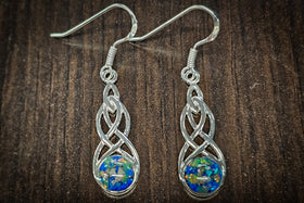 celtic earrings with cremation ash