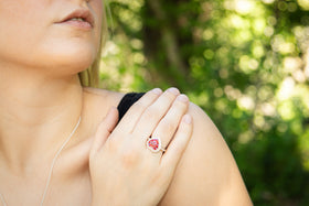 cremation heart ring with cremation ash