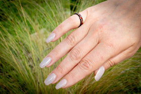 ceramic ring with cremation ash