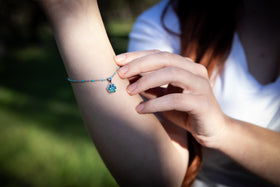 cremation ash pawprint bracelet