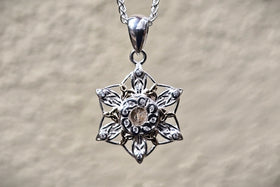 cremation jewelry snowflake pendant 