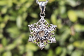 cremation jewelry snowflake pendant 