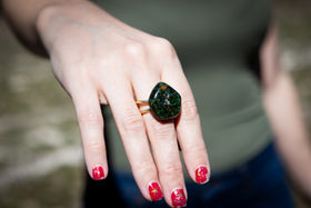  glass ring with cremation ash 3