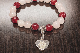 healing bracelet with engraved charm