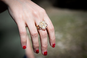 posie ring with cremation ash