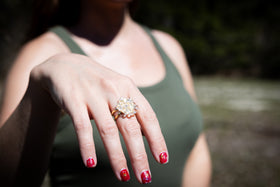 posie ring with cremation ash 2