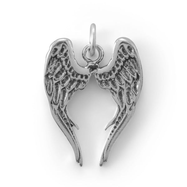 Solid Sterling Silver Angel Wing Charm Memorial for European